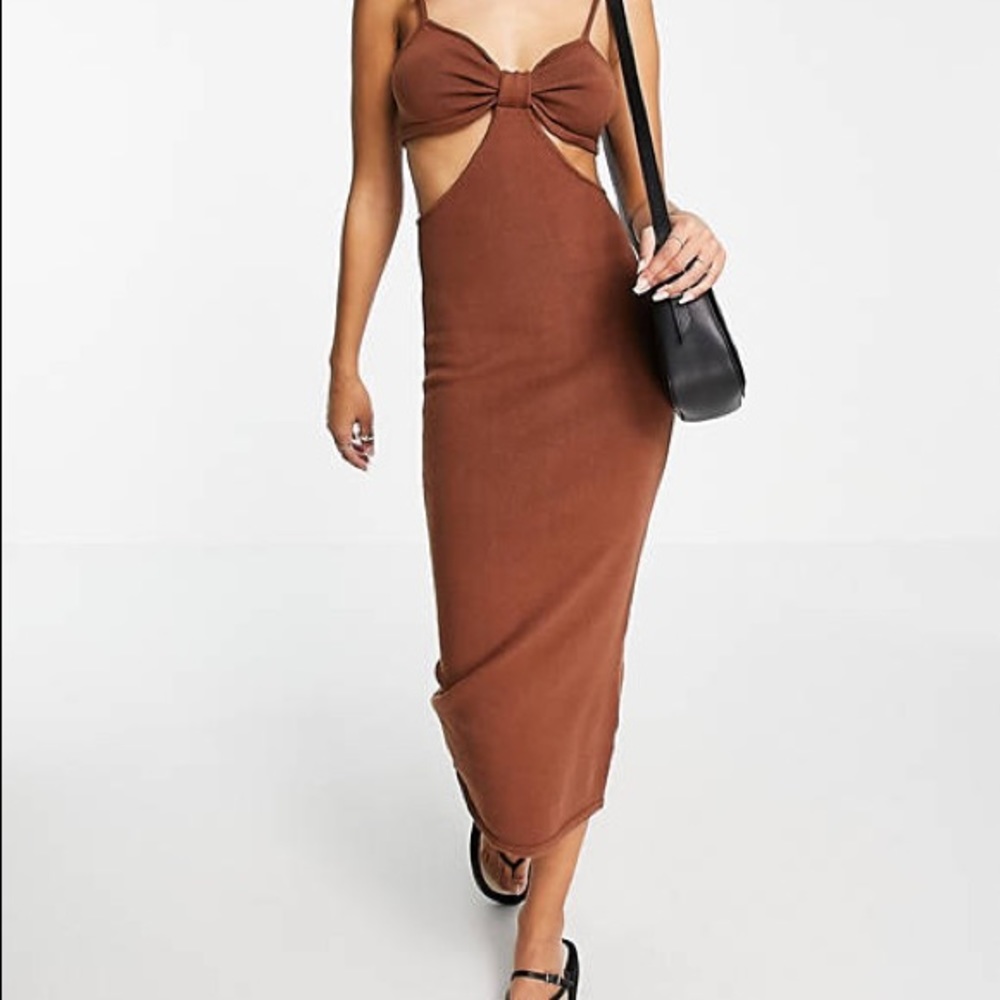 Women Cut Out Midi Dress Gaia Style - Picture 2 of 11